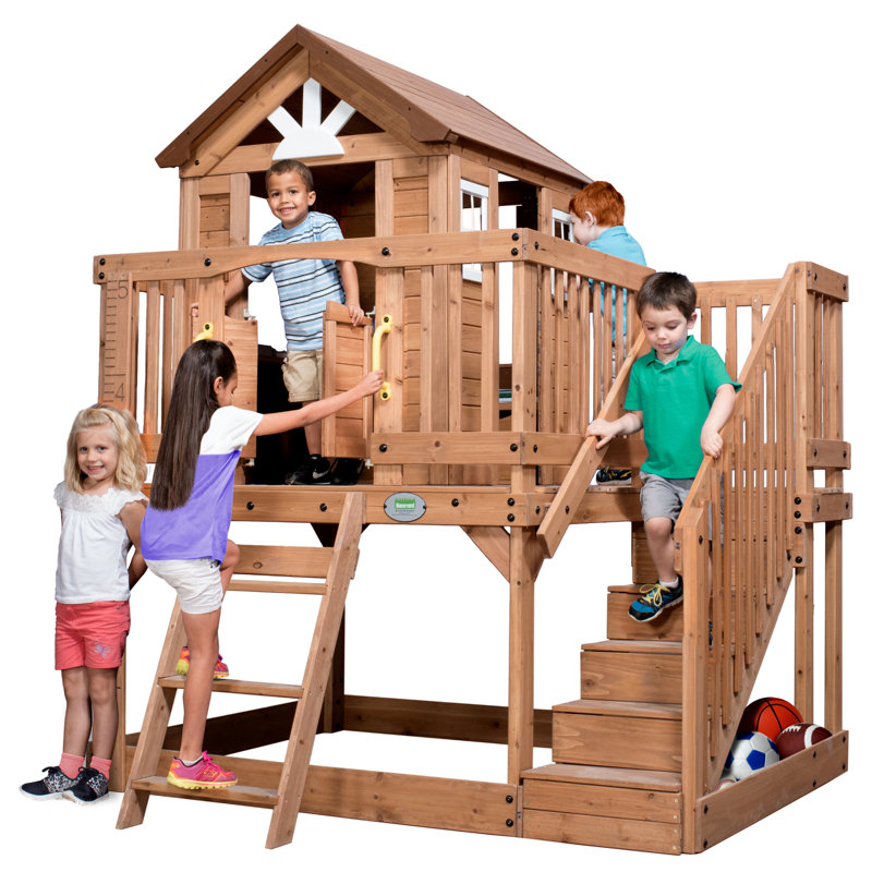 Backyard Discovery Scenic Heights Outdoor Cedar Playhouse with Kitchen